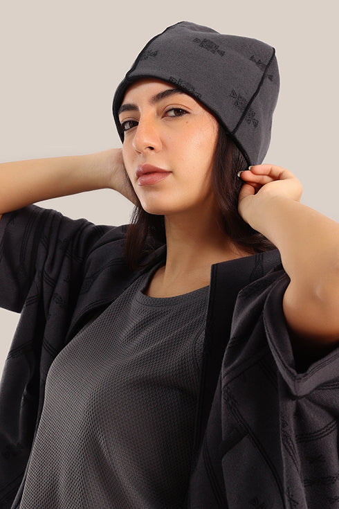 Reversible patterned jacquard hat