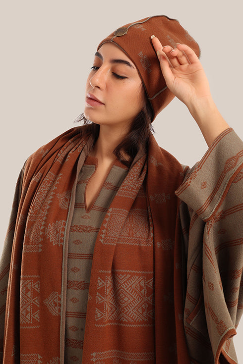 Reversible patterned jacquard hat