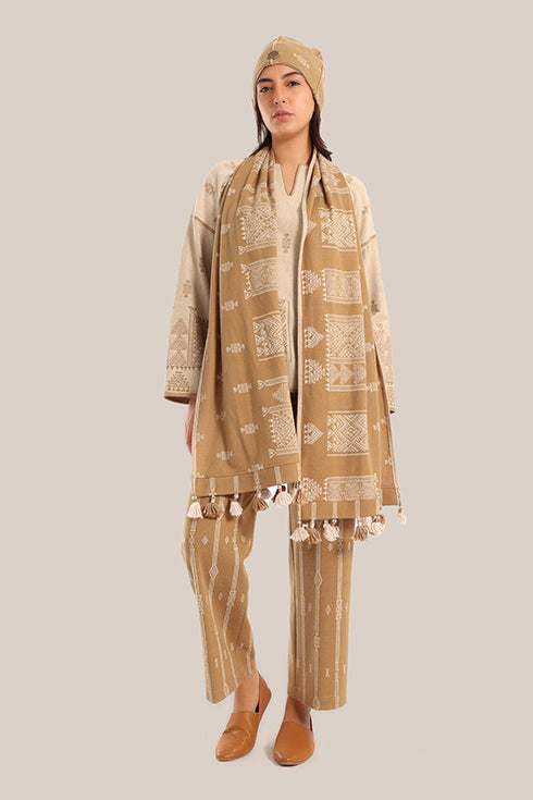 Reversible patterned jacquard hat