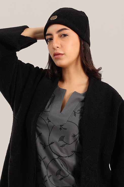 Faux fur wool winter hat