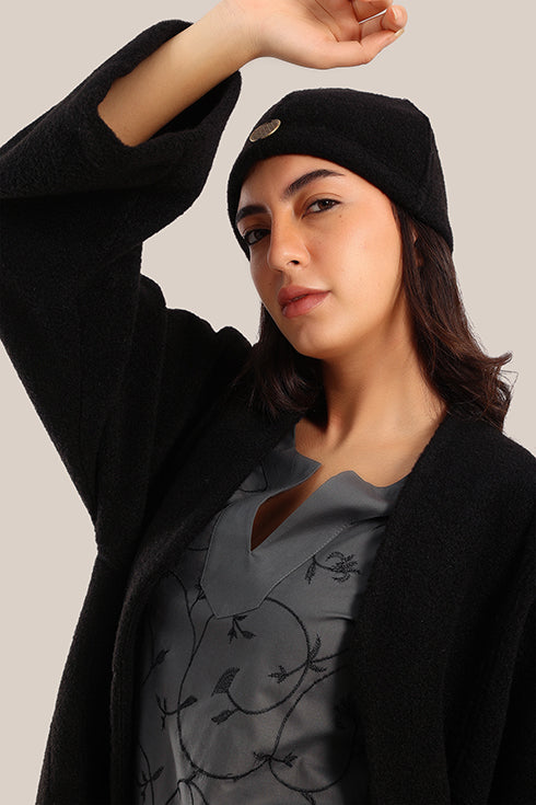 Faux fur wool winter hat