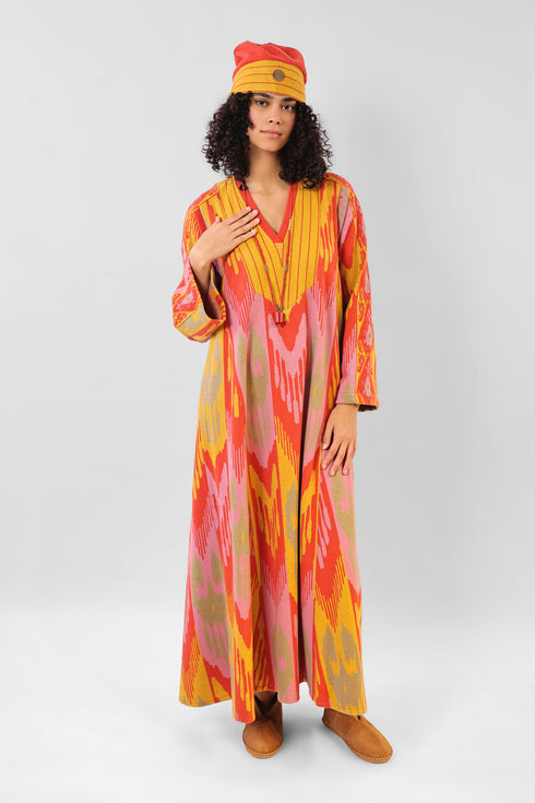 Reversible hat in cotton blend jacquard