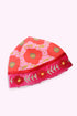 Hat in printed cashmere cotton blend with elastic back