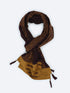 Plain light cotton scarf with printed borders