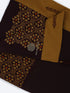 Plain light cotton scarf with printed borders