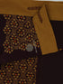 Plain light cotton scarf with printed borders