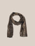 Embroidered metallic voile scarf