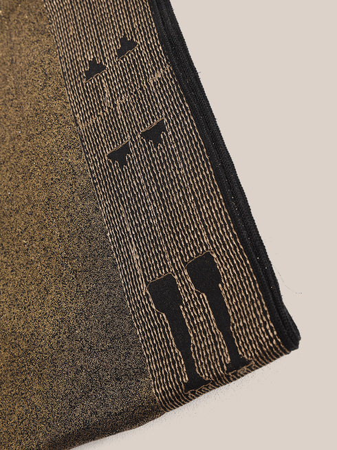 Embroidered metallic voile scarf
