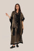 Embroidered metallic voile scarf