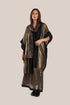 Embroidered metallic voile scarf