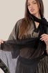 Embroidered light cotton voile scarf