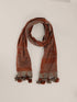 Scarf in patterned jacquard with tassels