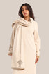 Yarn embroidered cotton shawl