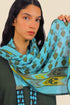 Scarf in printed cotton gauze with tassels