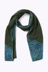 Embroidered shawl in cotton and viscose cashmere