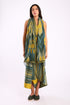 Shawl in patterned jacquard with tassels