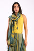 Shawl in patterned jacquard with tassels