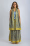 Printed Egyptian cotton voile luxury shawl with tassels