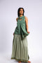 Egyptian cotton voile scarf with gold beads tassels