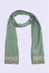 Egyptian cotton voile scarf with gold beads tassels