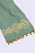 Egyptian cotton voile scarf with gold beads tassels