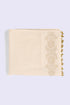 Egyptian cotton voile scarf with gold beads tassels