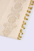Egyptian cotton voile scarf with gold beads tassels