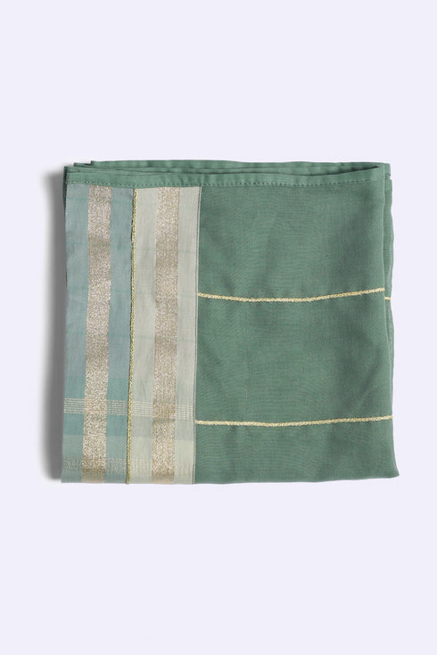 Embroidered Egyptian cotton voile shawl