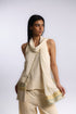 Embroidered Egyptian cotton voile shawl