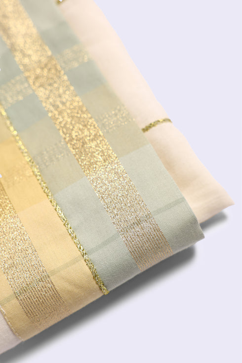 Embroidered Egyptian cotton voile shawl