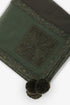 Embroidered jacquard shawl with pompom detailing