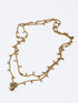 Long double layer necklace with crochet