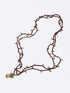 Long double layer necklace with crochet