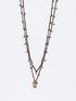 Long double layer necklace with crochet
