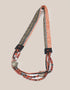 long necklace with braided linen yarn and antique bedouin silver beads