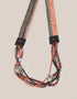 long necklace with braided linen yarn and antique bedouin silver beads