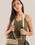 long necklace with braided linen yarn and antique bedouin silver beads