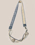 long necklace with braided linen yarn and antique bedouin silver beads