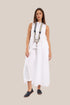 long necklace with braided linen yarn and antique bedouin silver beads