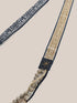 long necklace with braided linen yarn and antique bedouin silver beads