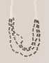 3 layers necklace with metal beads and knots