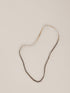 Long embroidered cotton-wool necklace