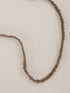 Long embroidered cotton-wool necklace