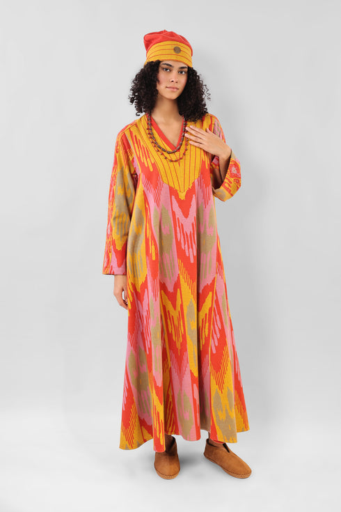 Two layered necklace with metal beads