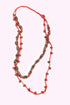 Two layered necklace with metal beads