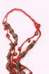 Two layered necklace with metal beads