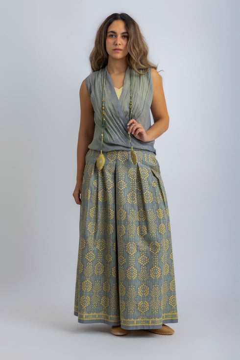 Handmade necklace embellished with beads and buttons