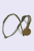 Short braided yarn pendant necklace