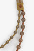 Hand embroidered layered necklace with ribbon and beads
