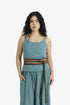 Velvet cord belt with metal tassels